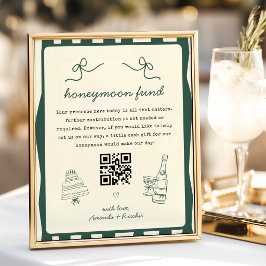 Poster Placa para Fundo de Lua de Mel de Casamento em Ver