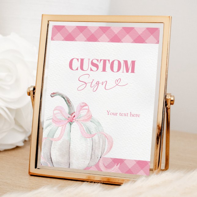 Poster Placa Personalizada de Aniversário de 1 Ano Menina (Criador carregado)