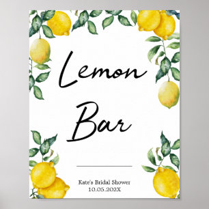 Poster Placa personalizada de limões da barra de limão