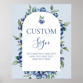 Poster Placa personalizada de mirtilo