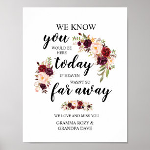 Poster Placa Personalizada Em Memória Com Amor