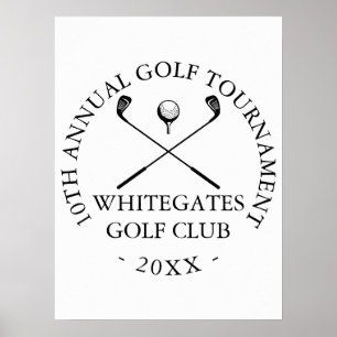 Poster Placa Personalizada para Torneio de Golfe