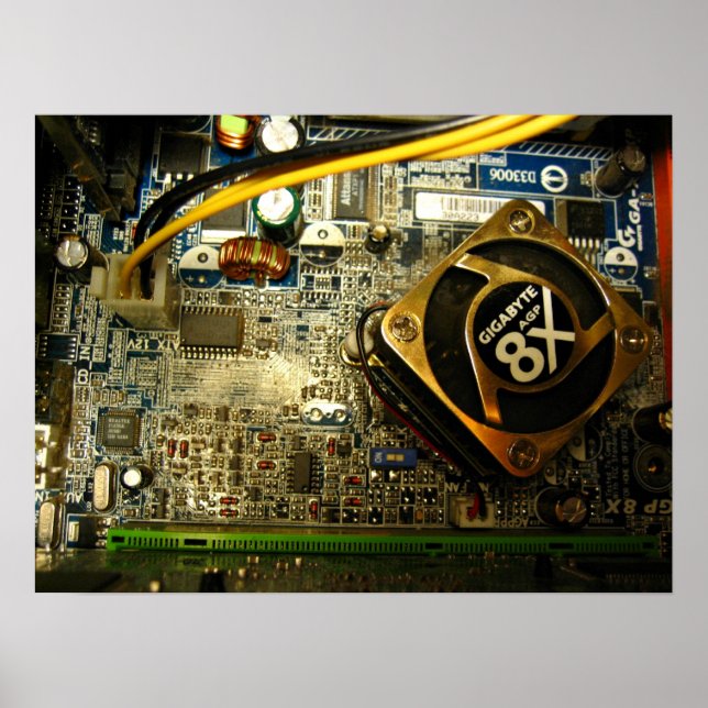 Póster Placa principal do computador (Frente)