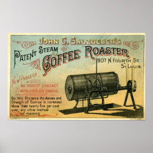 Poster Placa Publicitária Coffee Roaster 1884