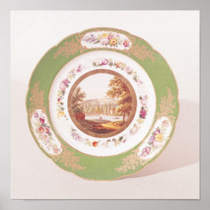 Poster Placa que descreve o Pont velho de Sevres