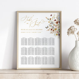 Poster Placa russa de Casamento outono de flor selvagem