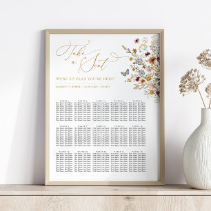 Poster Placa russa de Casamento outono de flor selvagem