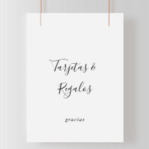 Poster Placa Simples de Tarjetas e Presentes em Espanhol