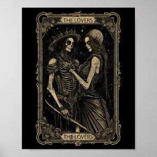 Poster Placa Tarot O Halloween Do Skeleton Do Gótico