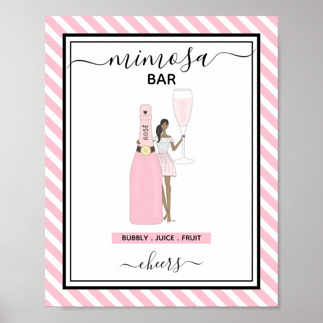 Poster Placa Única para Bar de Mimosa (Frente)