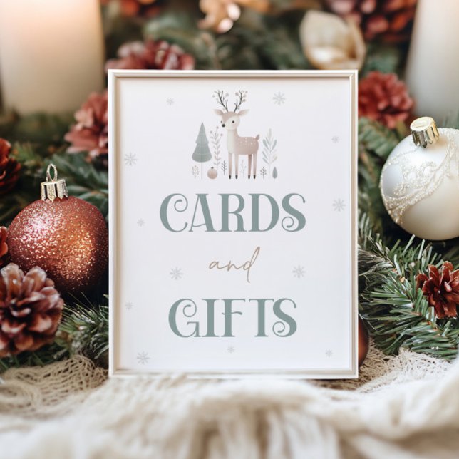 Poster Placa Wonderland De Inverno E Sinal De Mesa De Pre (Criador carregado)