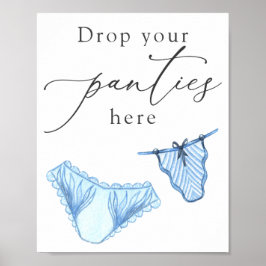 Poster Placar de Chuveiro de Lingerie Deixe Sua Calcinha 