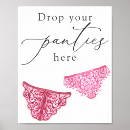 Poster Placar de chuveiro de lingerie para deixar as calc