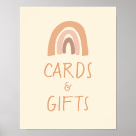Poster Placas Boho-Arco-Íris e Sinais de Mesa de presente