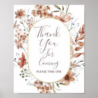 Placas de Agradecimento de Flores Silvestres de Ou