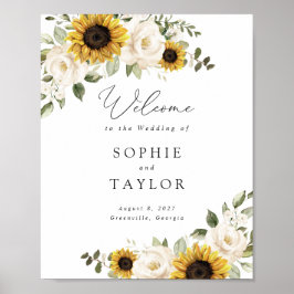 Poster Placas de Boas-Vindas de Casamento Elegantes com G