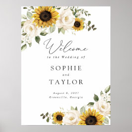 Poster Placas de Boas-Vindas de Casamento Elegantes com G