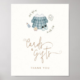 Poster Placas de cartões e presentes Chuveiro de Bebê Rou