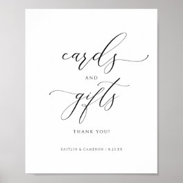 Poster Placas de Cartões e Presentes de Casamento ou Chá