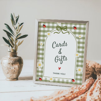 Poster Placas de Cartões & Presentes Love Bug Baby Shower
