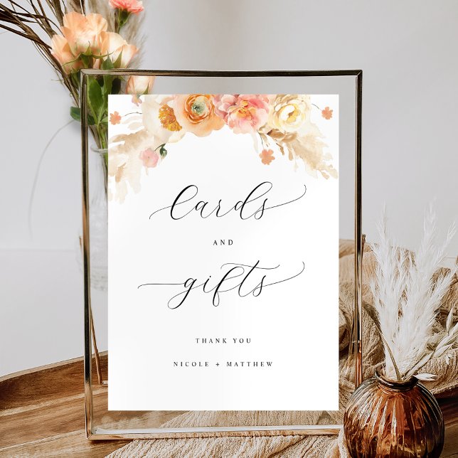 Poster Placas de Casamento de Cartões e Presentes Florais (Criador carregado)