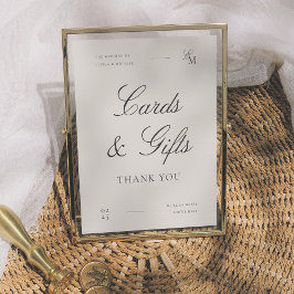 Poster Placas de Casamento Editorial Minimalista Cards & 