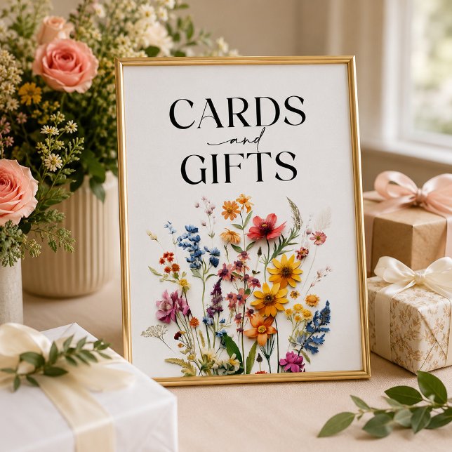 Poster Placas de Flores Silvestres Pressionadas Cartões e (Criador carregado)
