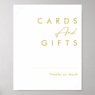 Poster Placas de Fontes Douradas Minimalistas Modernas e 