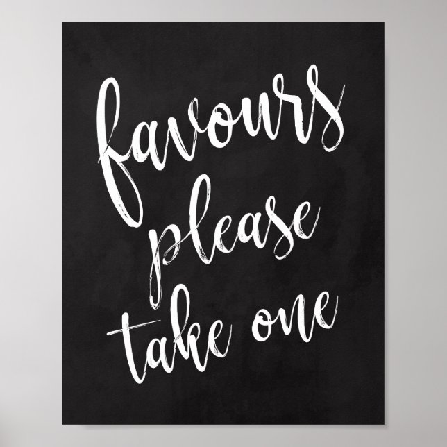 Póster Placas de Giz 8x10 Favor Por Favor Leve Uma (Frente)
