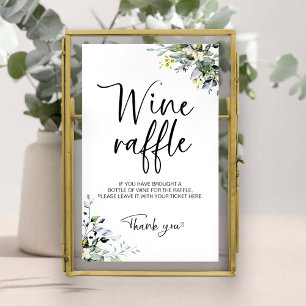 Poster Placas de Jogo de Rifas de Vinho para Chá de Noiva
