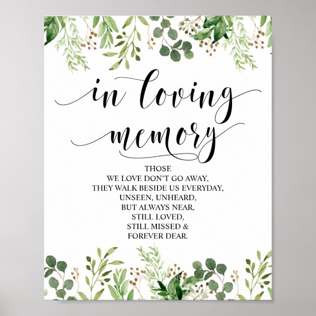 Poster Placas de Memorial em Homenagem à Memória (Frente)
