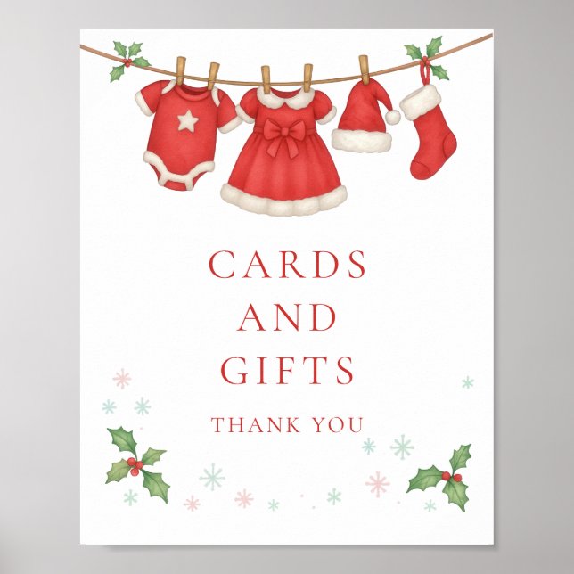 Poster Placas de Natal Roupas Presentes de Linha de Bebê  (Frente)