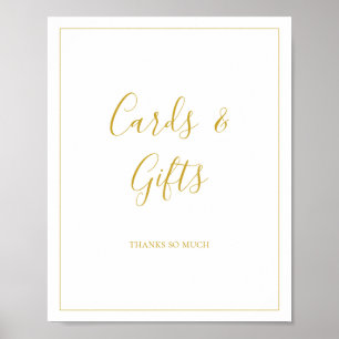 Poster Placas de Presentes e Cartões de Natal Simples e E