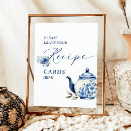 Poster Placas de recebimento de Chá de panela de festa de