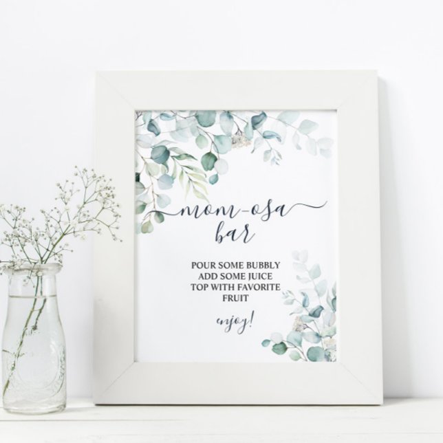 Poster Placas de Sinal de Barra de Momosa de Folhas de Eu (Criador carregado)