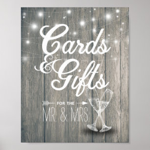 Poster Placas de Sinalização de Casamento e Presentes Ócu