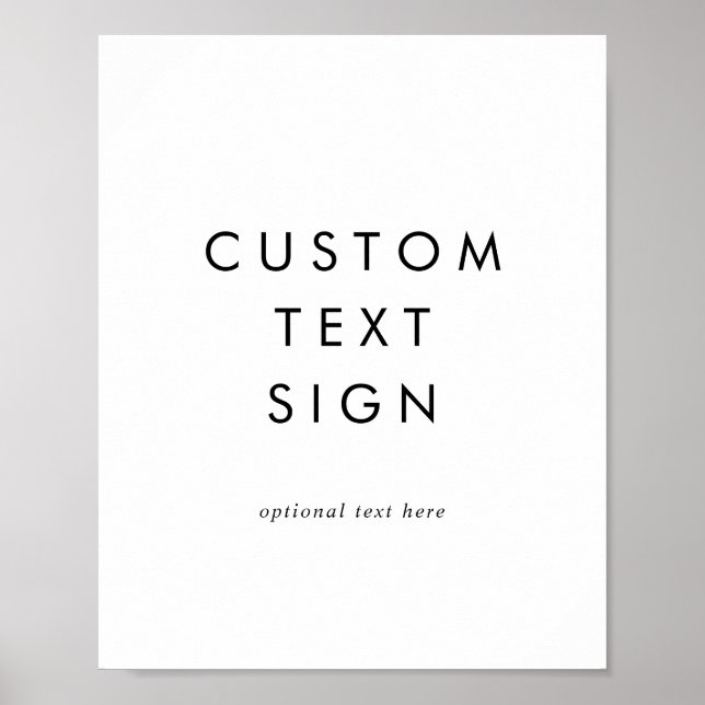 Poster Placas de Tipografia Chic & Presentes Texto Person (Frente)