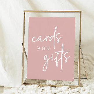 Poster Placas e presentes de Chá de panela minimalistas c