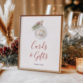 Poster Placas e presentes do Enfeites de natal de inverno