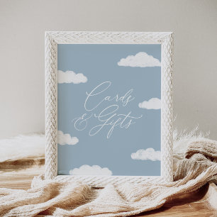 Poster Placas e Sinal de Ofertas do Chá de fraldas Nine d