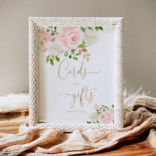 Poster Placas florais e presentes
