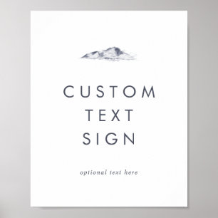 Poster Placas Personalizadas Simple Mountain Cards & Gift