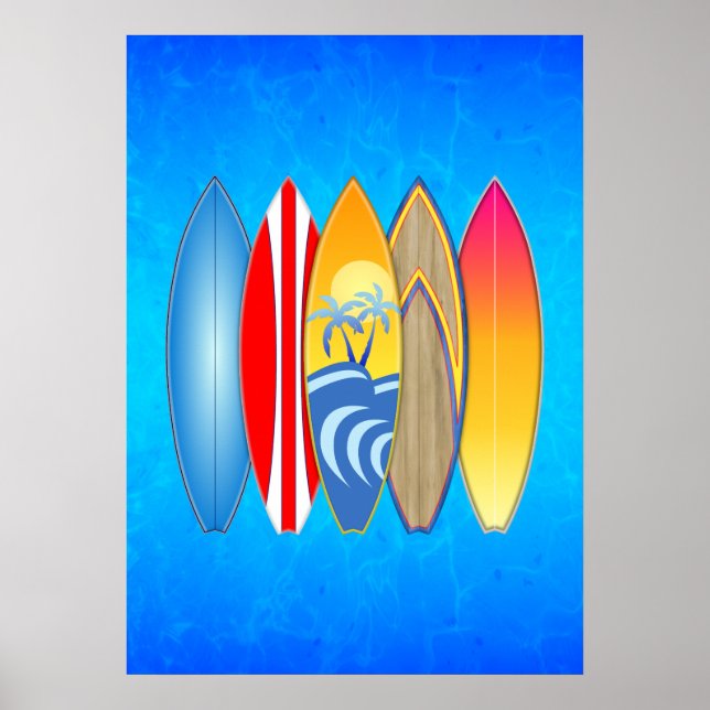 Póster Placas surf retrais (Frente)