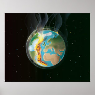 Poster Placas Tectônicas do Planeta Terra