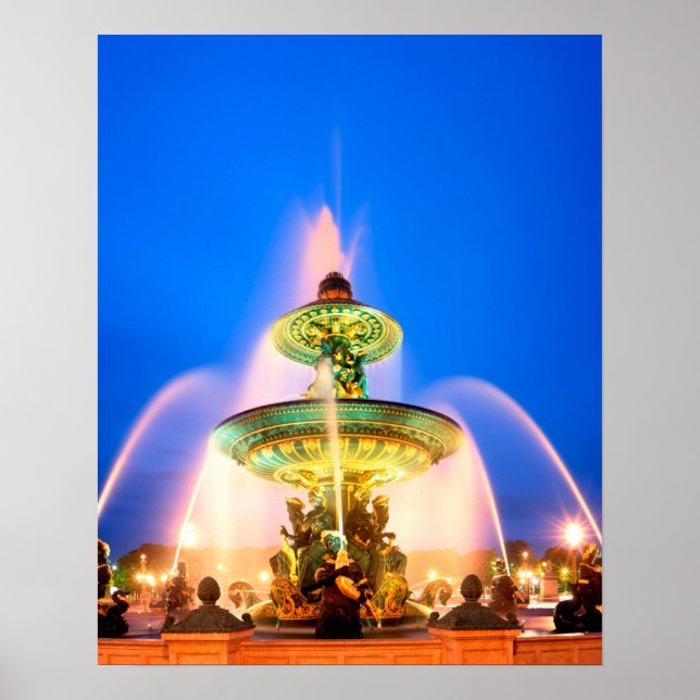 Poster Place de la Concorde, Paris, França (Frente)