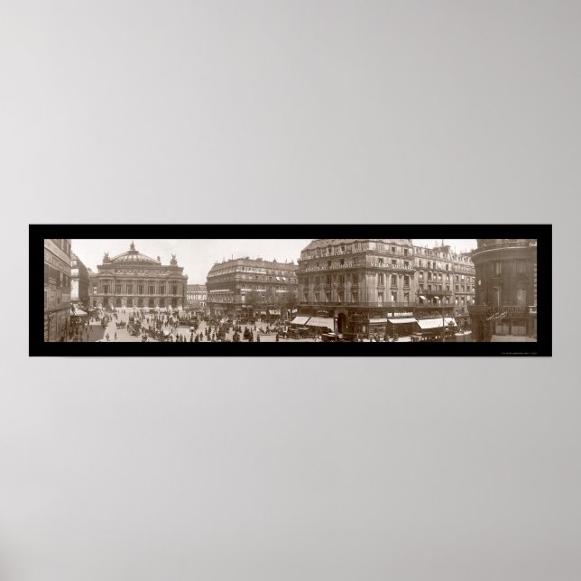 Poster Place De L'Opera Foto 1909 (Frente)