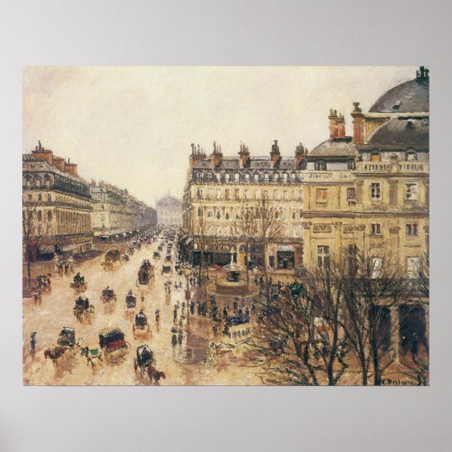 Poster Place du Theater Francais, Chuva de Paris por Piss (Frente)