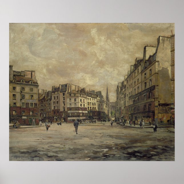 Póster Place Maubert, Paris, 1888 (Frente)