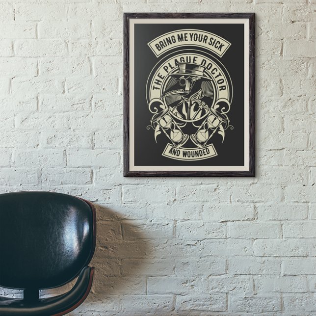 Poster Plague Doctor Vintage (plague doctor poster)