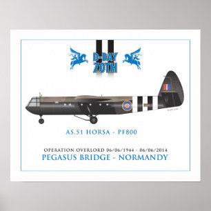 POSTER PLANADOR DE HORSA - PONTE DE PEGASUS